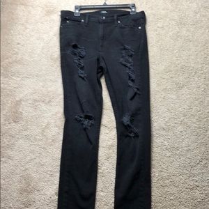 Distressed Black Jeans from Urban Outfitters